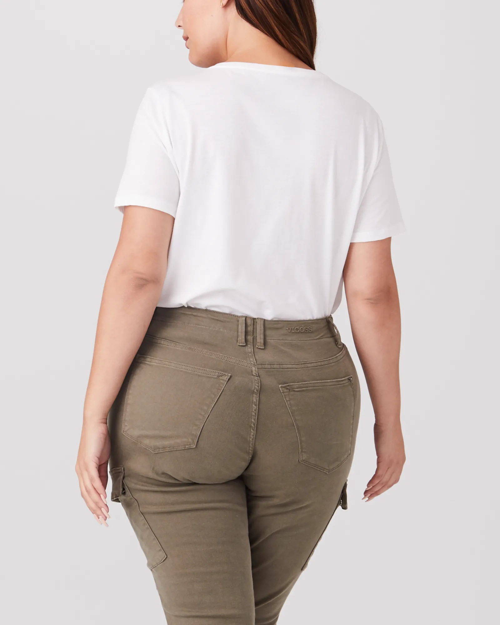 Amber Skinny Cargo Jeans | Olive Green