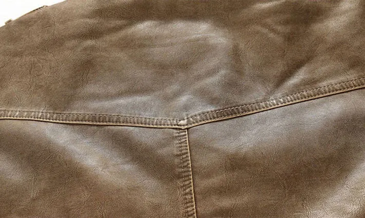 Autumn & Winter Men's PU Leather Thick Warm Coat