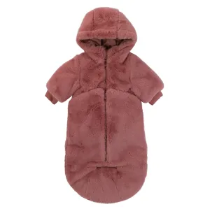 Baby Rose Fur Snowsuit