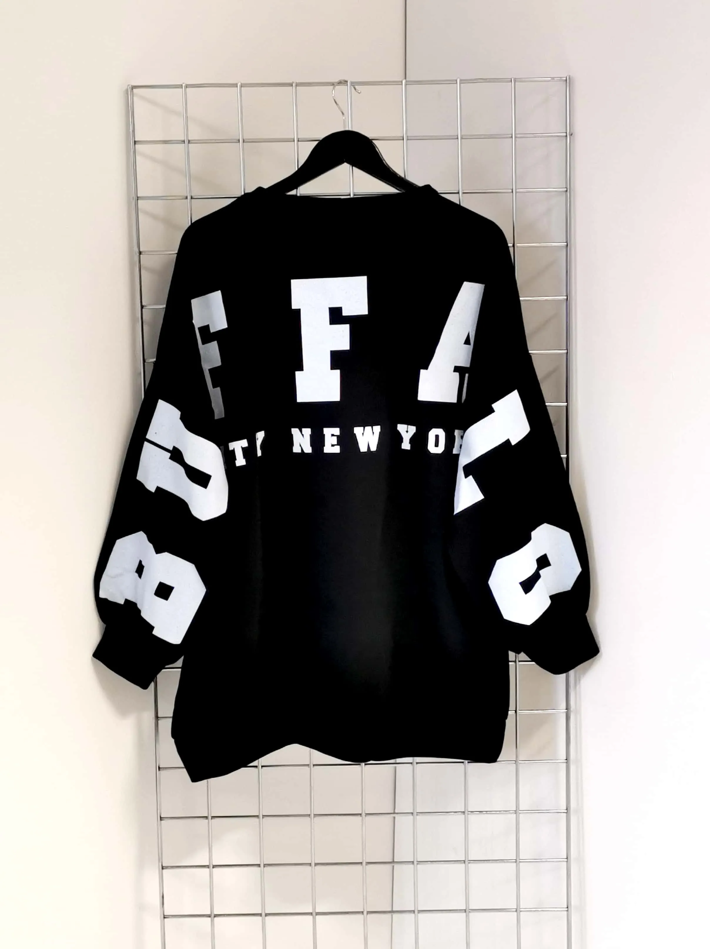 Black Buffalo Slogan Oversized Sweatshirt Jumper Dress