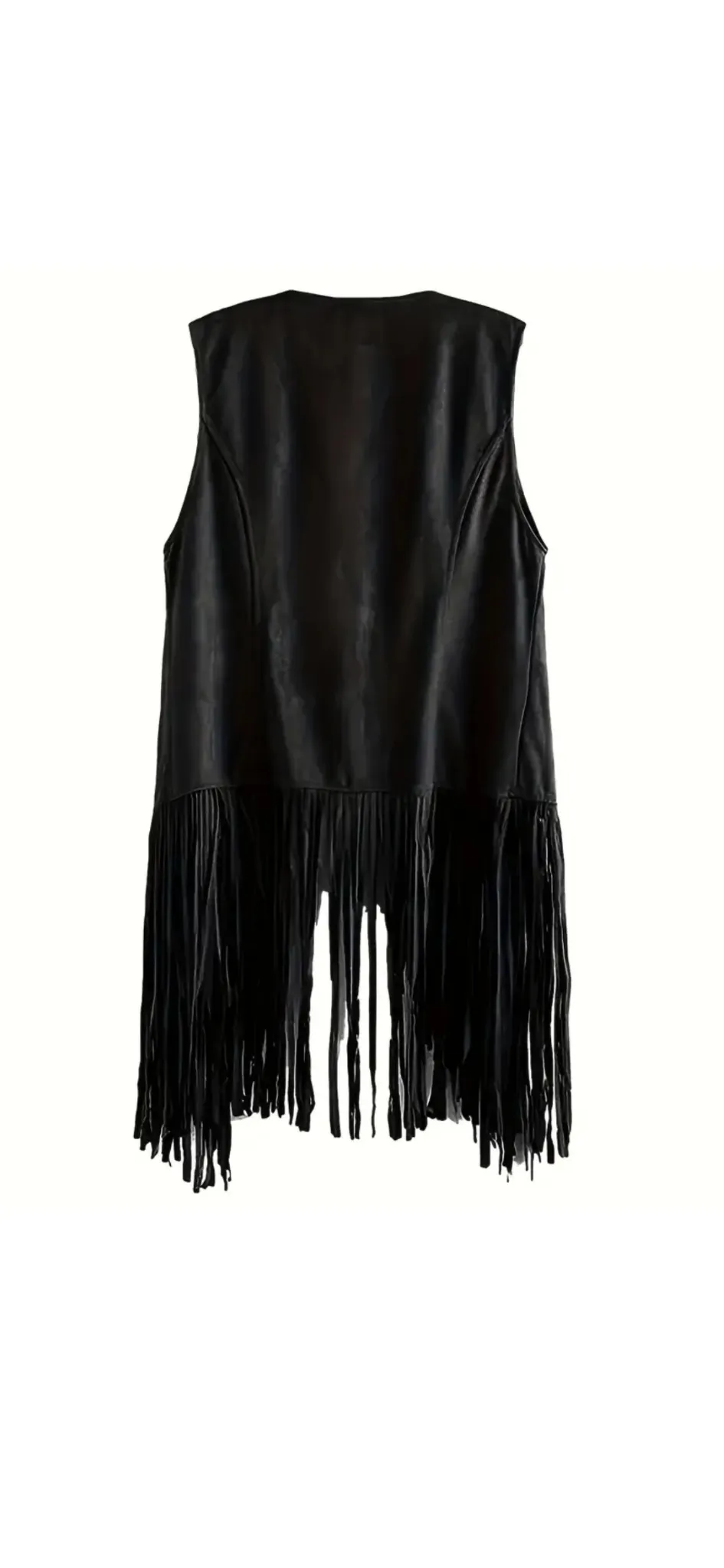 Bohemian suede or faux tassel vest