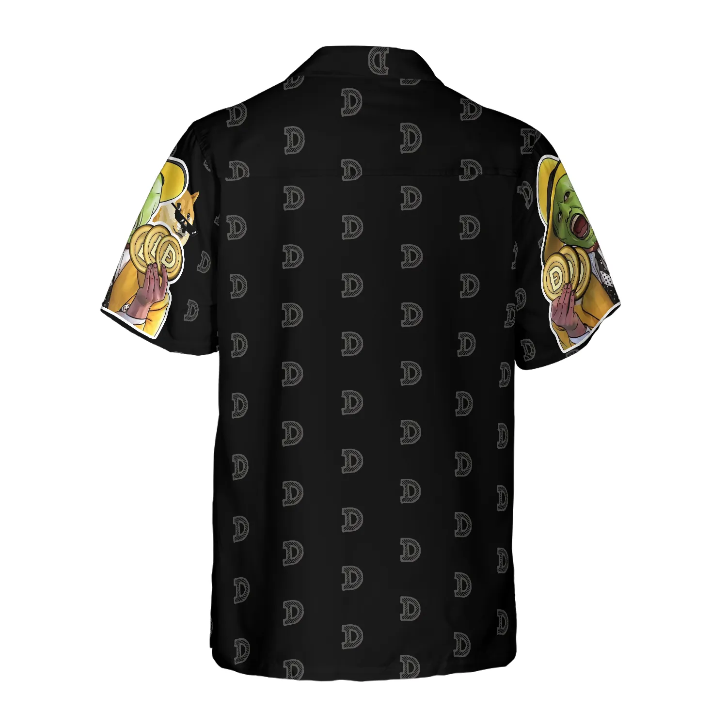 Bought Dogecoin Hawaiian Shirt, Best Gift For Husband, Wife, Boyfriend, Girlfriend, Friend, Family