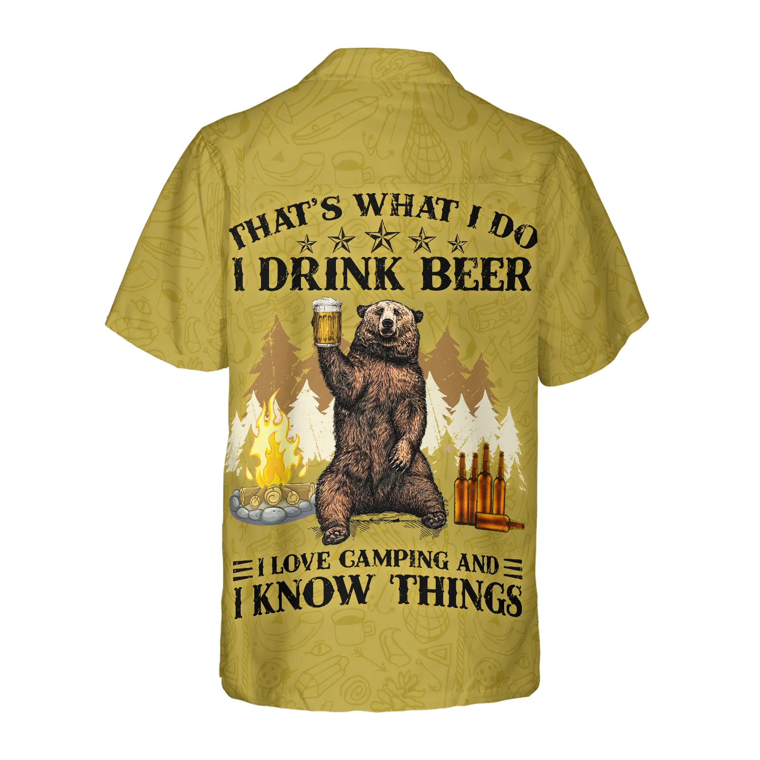 Camping Bear Drink Beer Hawaiian Shirt, Best Gift For Camping, Friend, Family