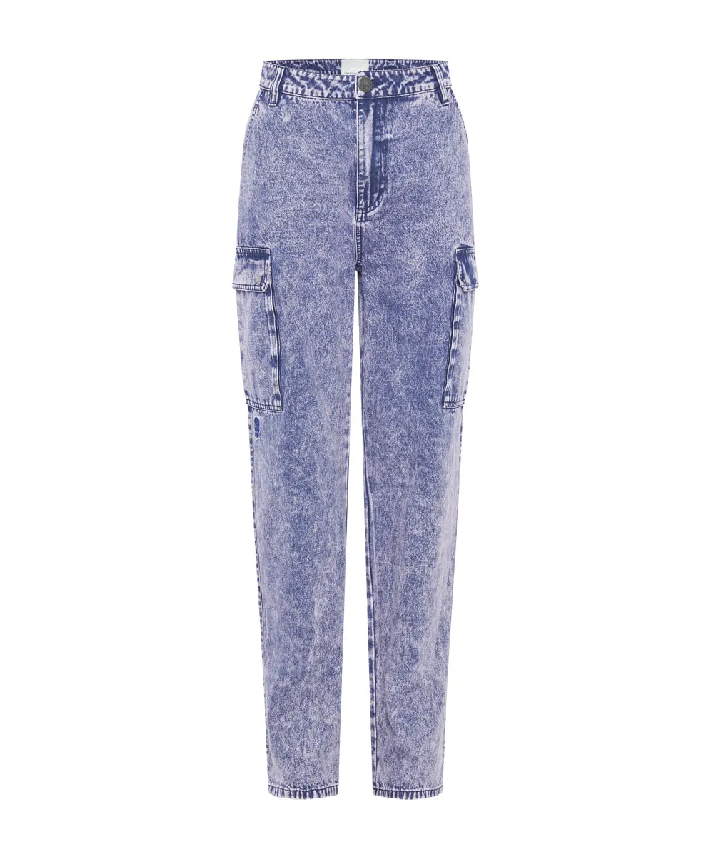 Cargo Motion Denim Jeans - Purple