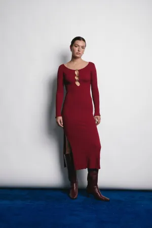 CHARLIE DRESS MERLOT