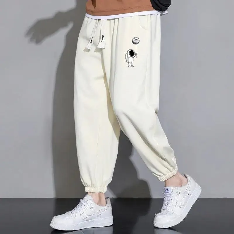 Cropped Casual Loose Long Pants