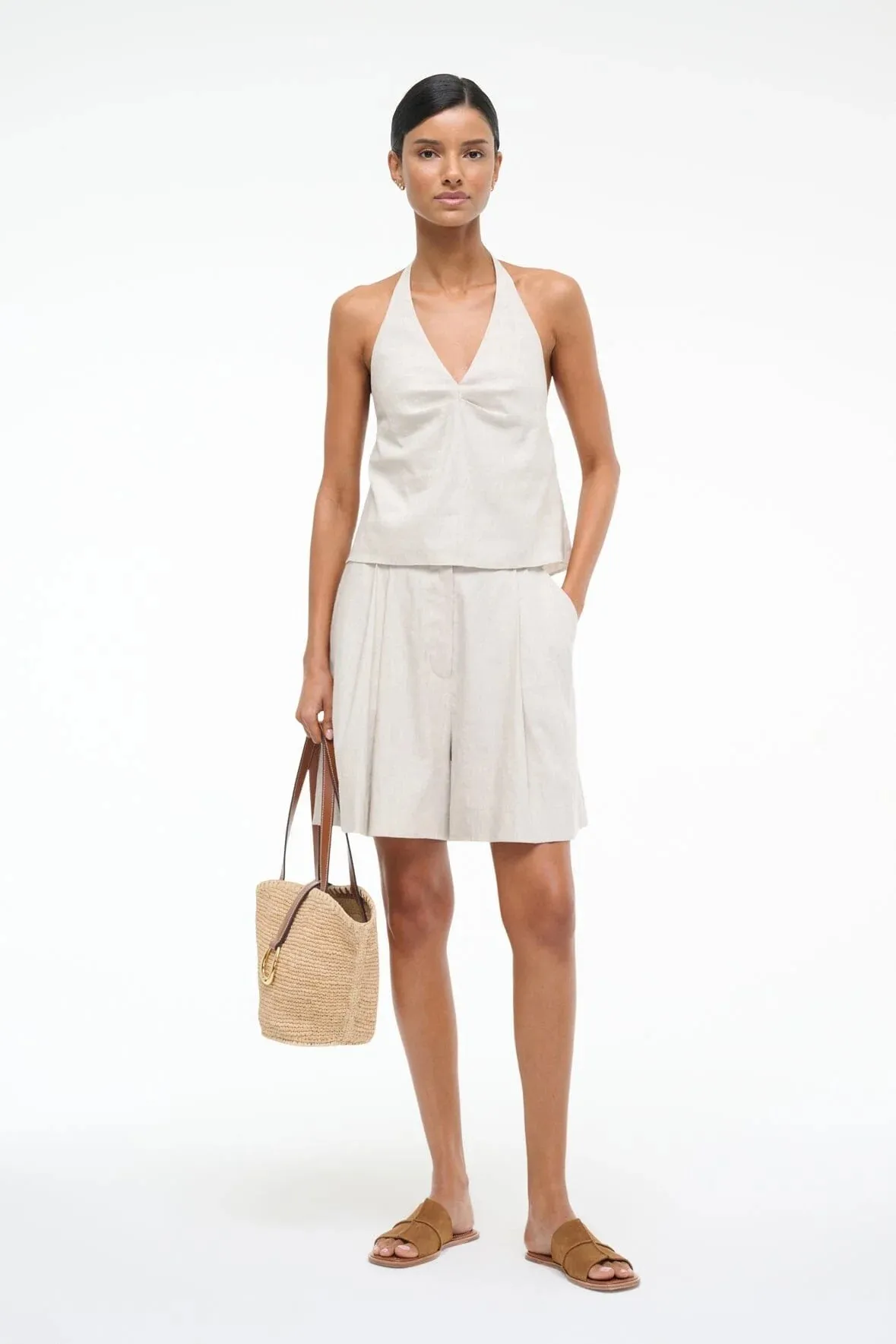 Cruz Linen Short in Natural
