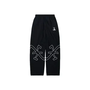 EK Collection x Luxli Signature Anagram Logo Long Pants Black (FW24)