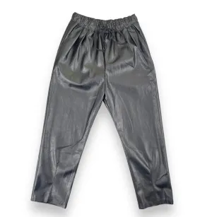 Faux Leather Drawstring Pants