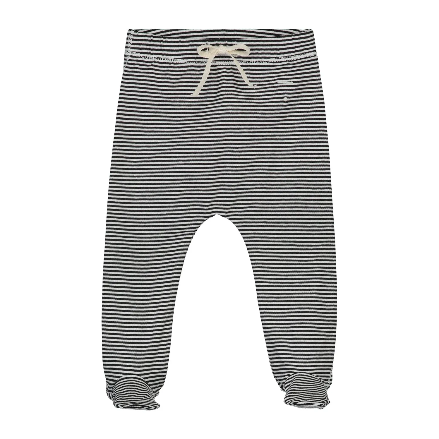 Footies Baby Nearly Black White Stripes