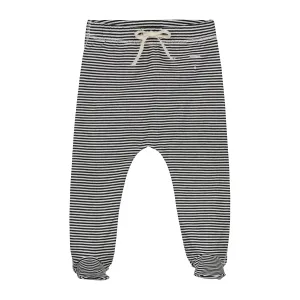 Footies Baby Nearly Black White Stripes