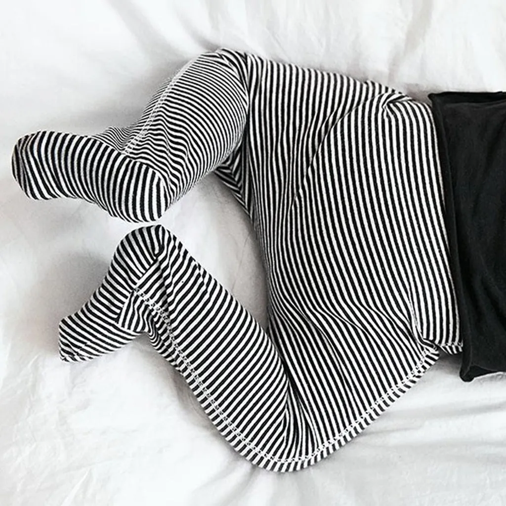 Footies Baby Nearly Black White Stripes