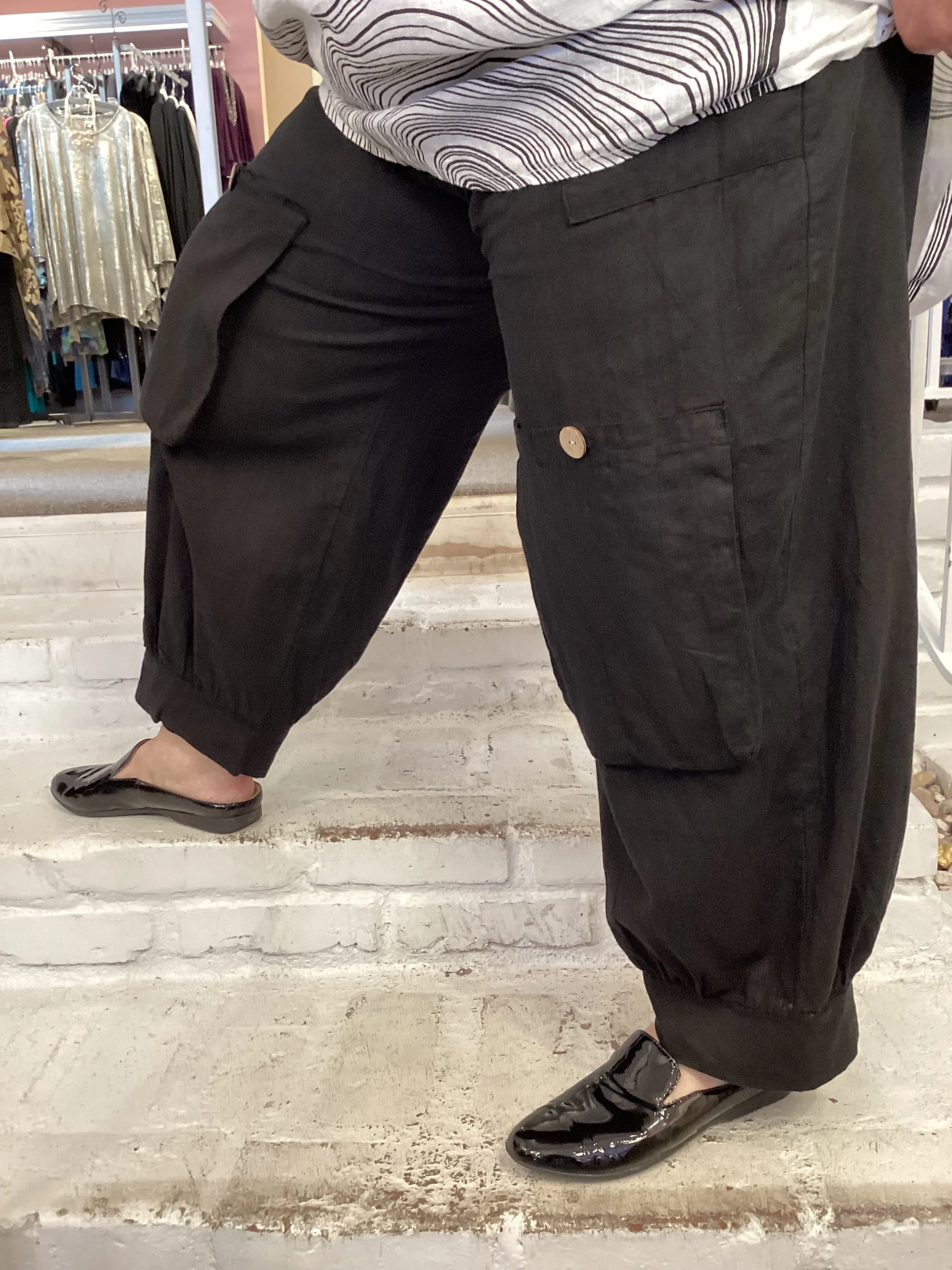 FOUR POCKET PANTS - BLACK