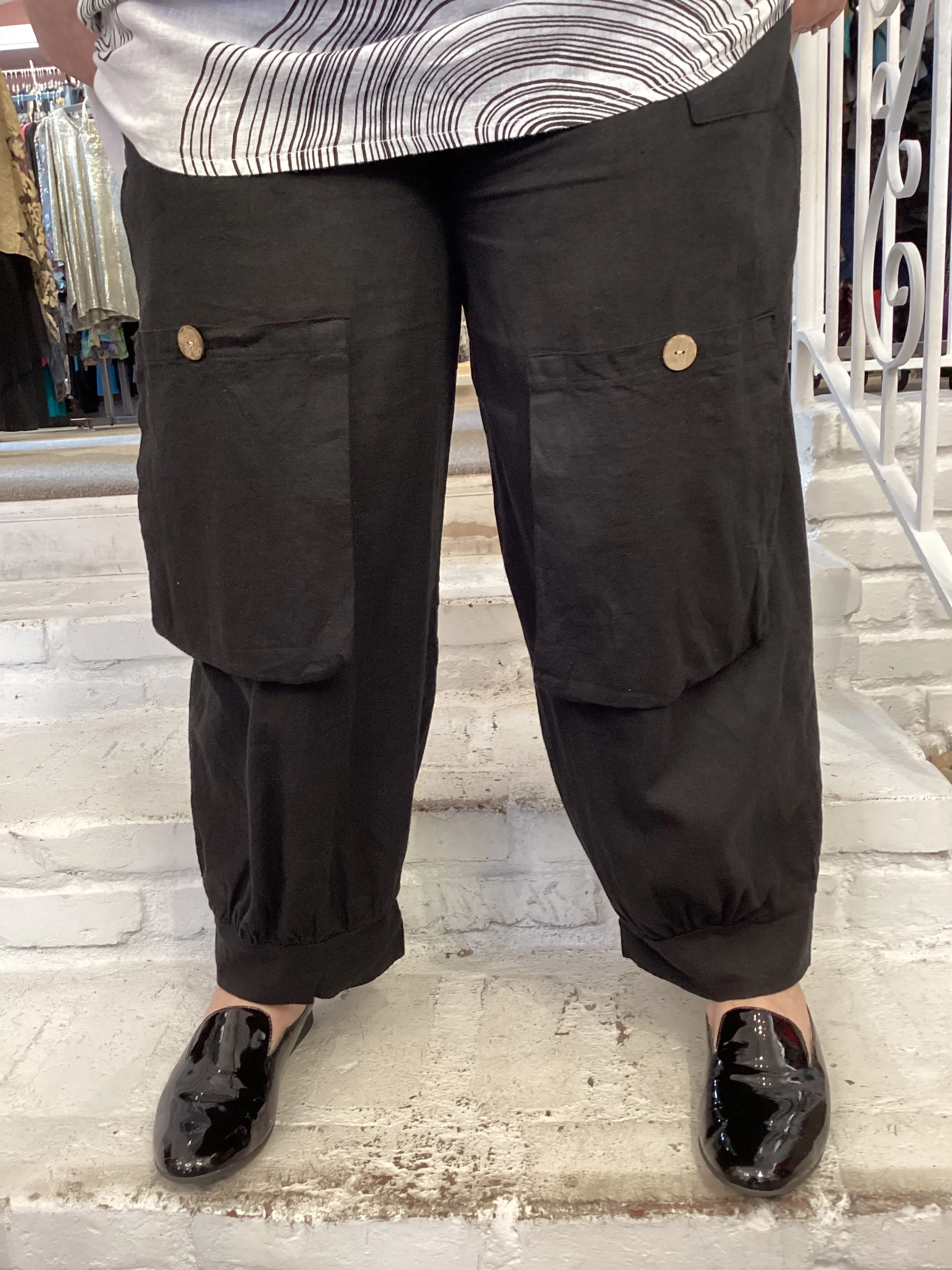 FOUR POCKET PANTS - BLACK