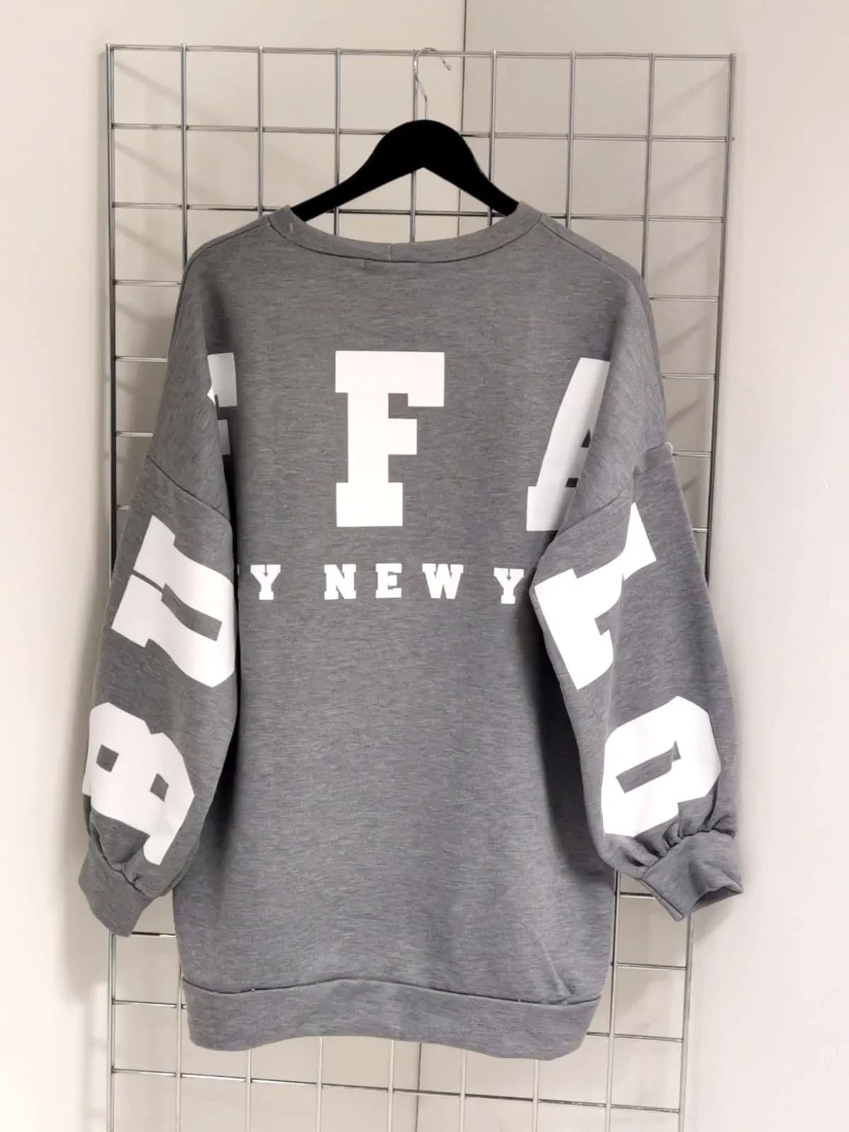 Grey Buffalo Slogan Oversized Sweatshirt Jumper Dress