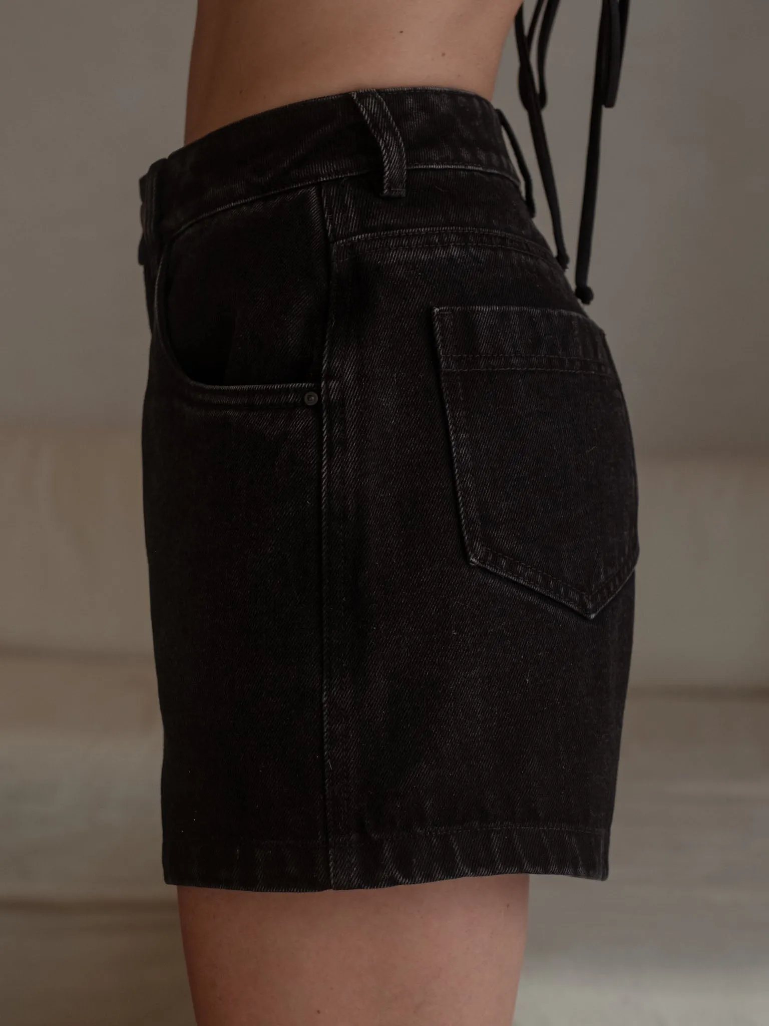 JORTS - BLACK VINTAGE