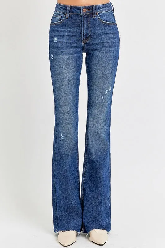Kourtney Plus Flare Leg Distressed Risen Jeans (Size 1X)