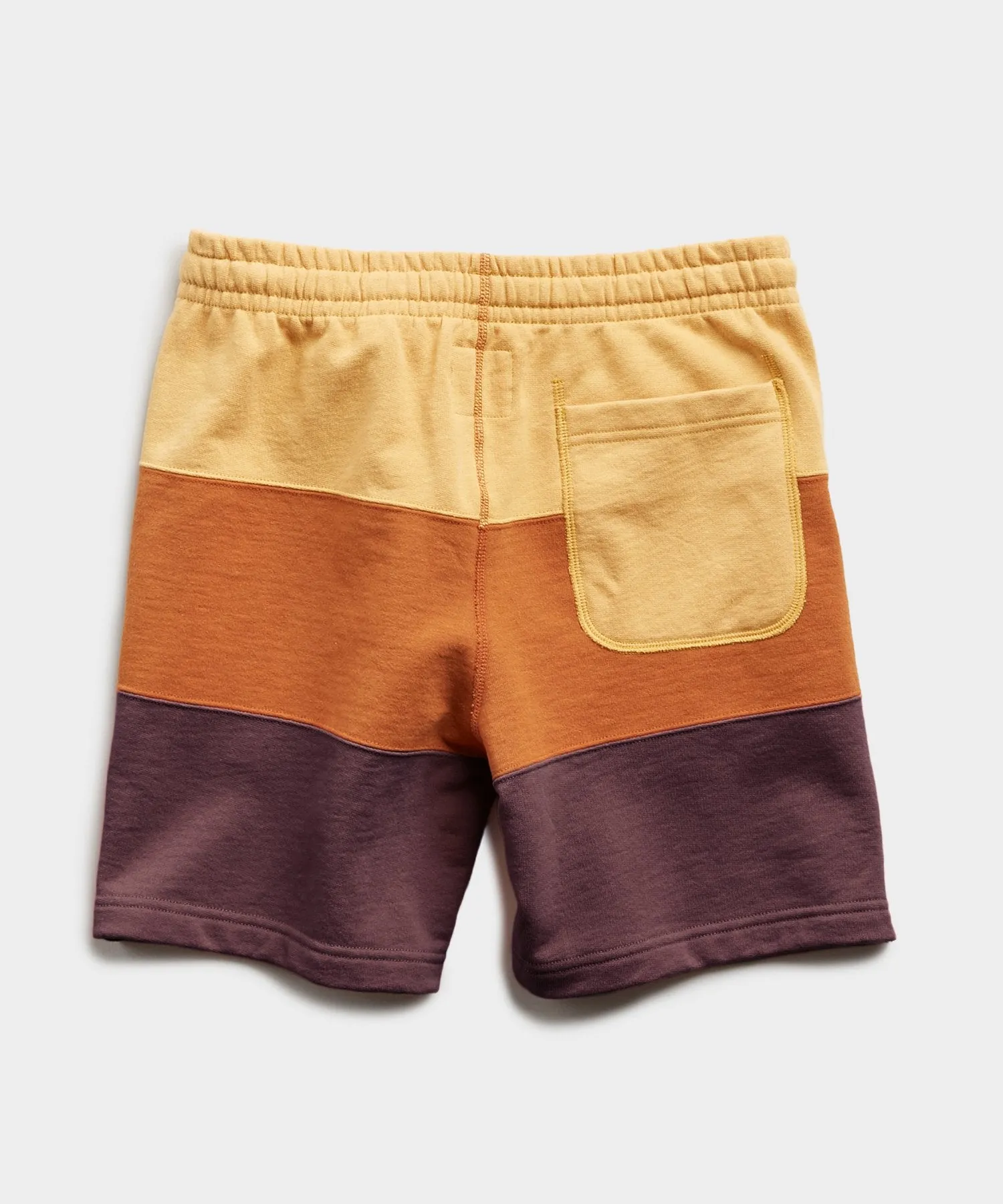 Lightweight Pieced Stripe Warm Up Short in Honeycomb
