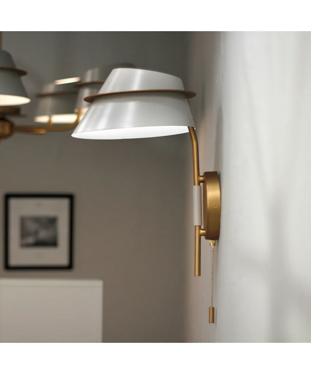Lucas Single Sconce with Switch Natural Aged Brass