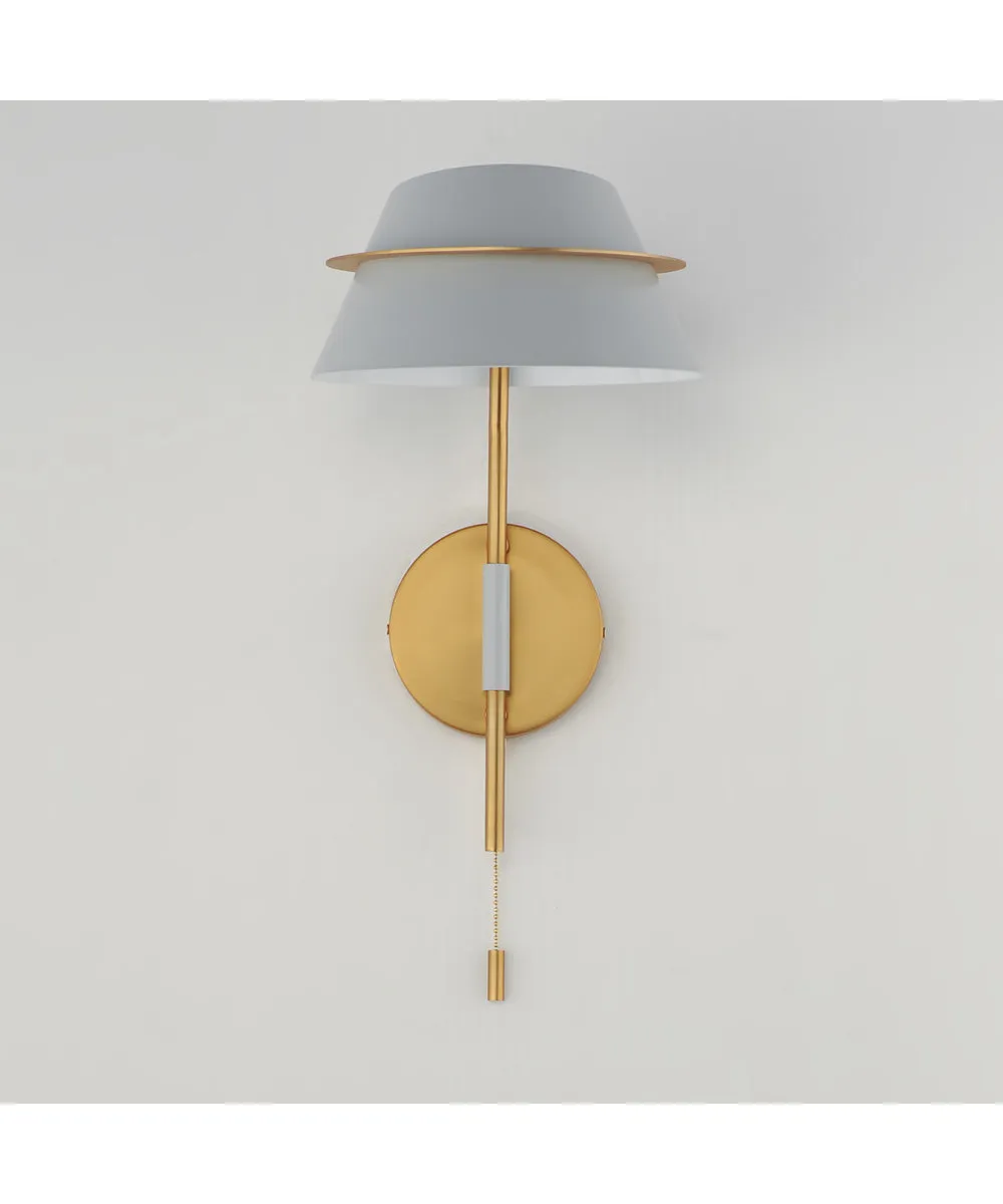 Lucas Single Sconce with Switch Natural Aged Brass