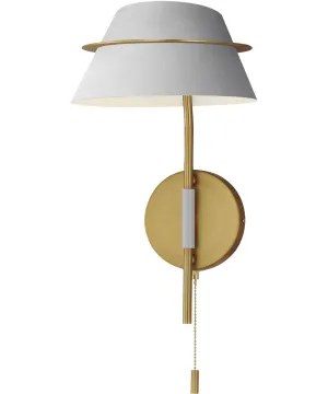 Lucas Single Sconce with Switch Natural Aged Brass