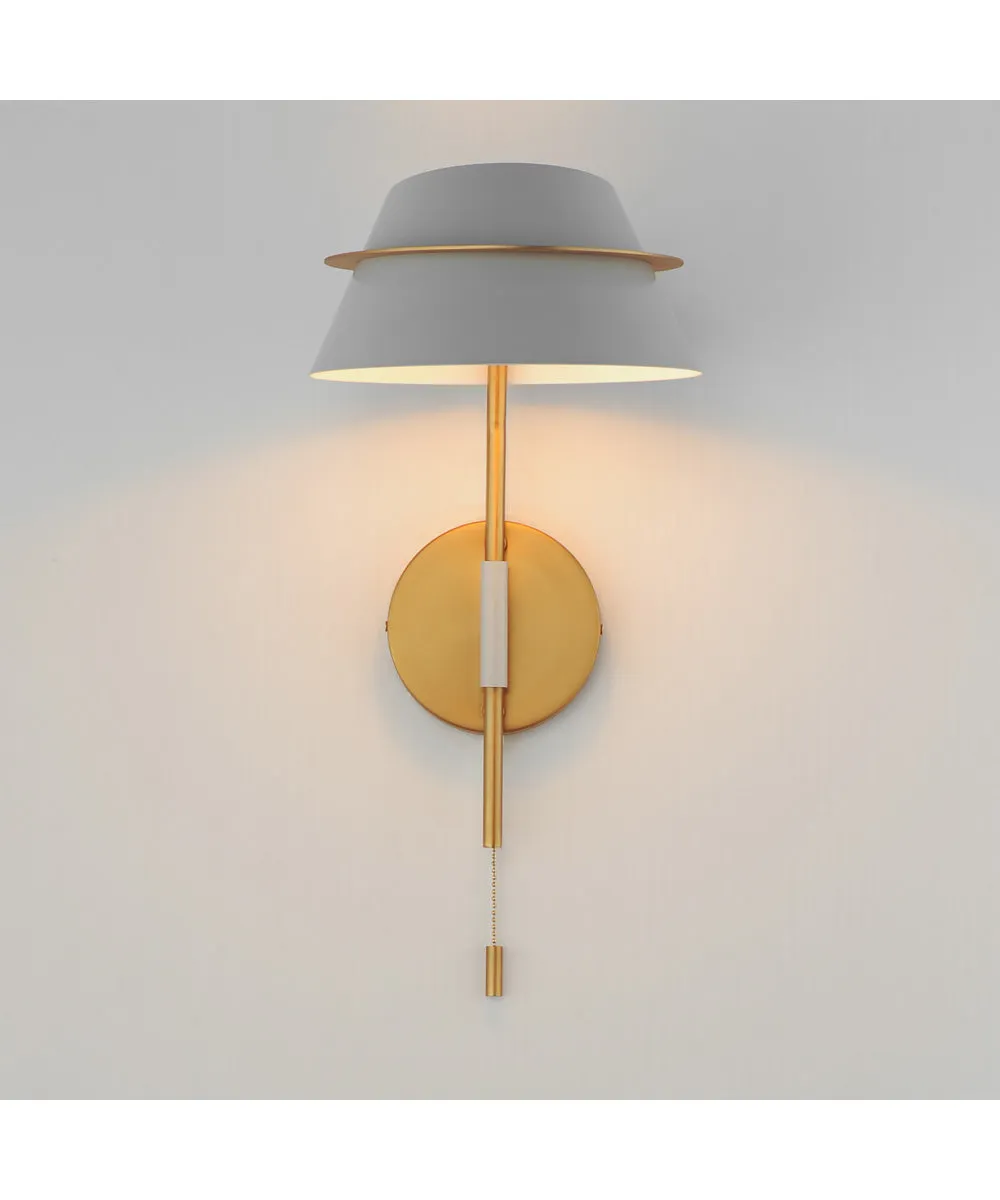 Lucas Single Sconce with Switch Natural Aged Brass
