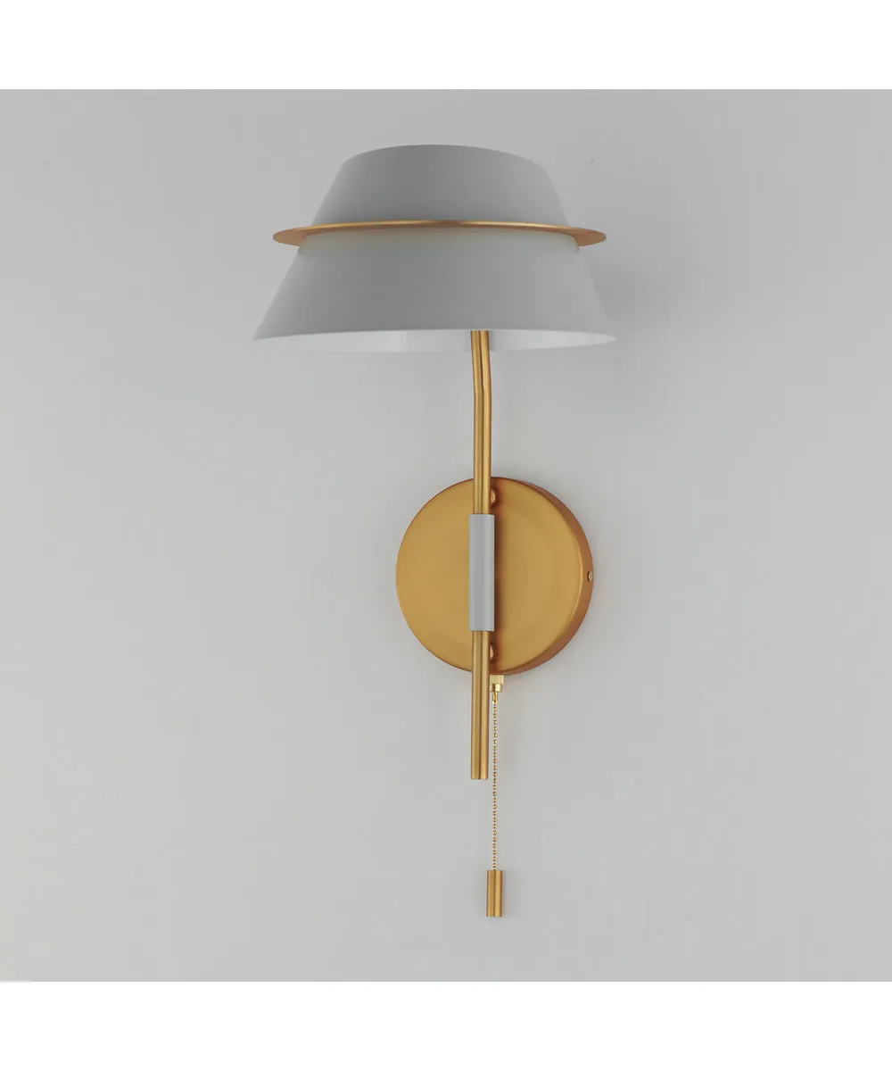 Lucas Single Sconce with Switch Natural Aged Brass
