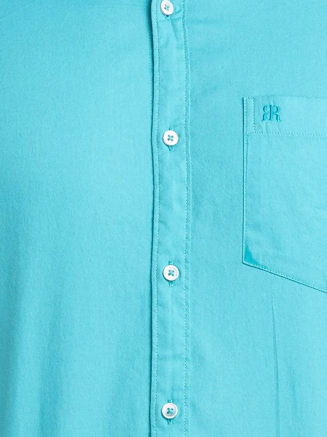 Men Green Contemporary Fit Solid Cotton Shirts