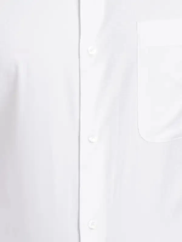 Men White Contemporary Fit Structure Cotton Shirts