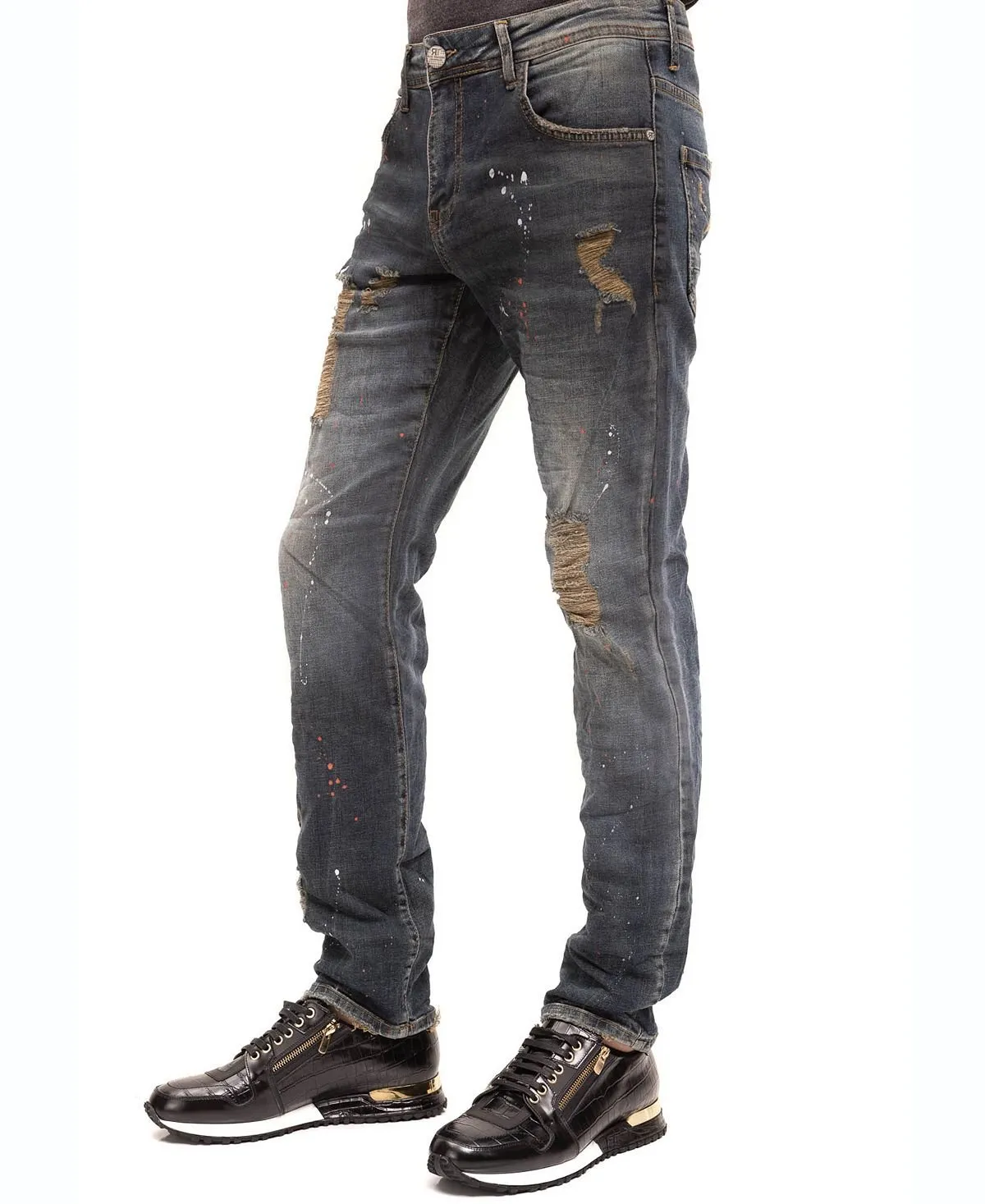 Men's denim jeans modern sepia RON TOMSON