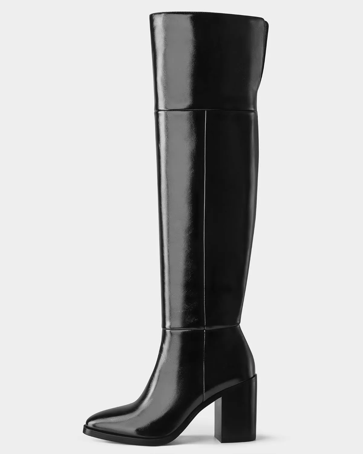 MUCCCUTE Thigh High Boots for Women Over The Knee Boots with Chunky Heels Pull On Wide Calf Boots for Women, Stylish and Comfy