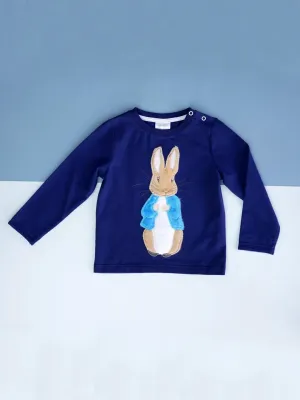 Navy Peter Rabbit Light Baby Top