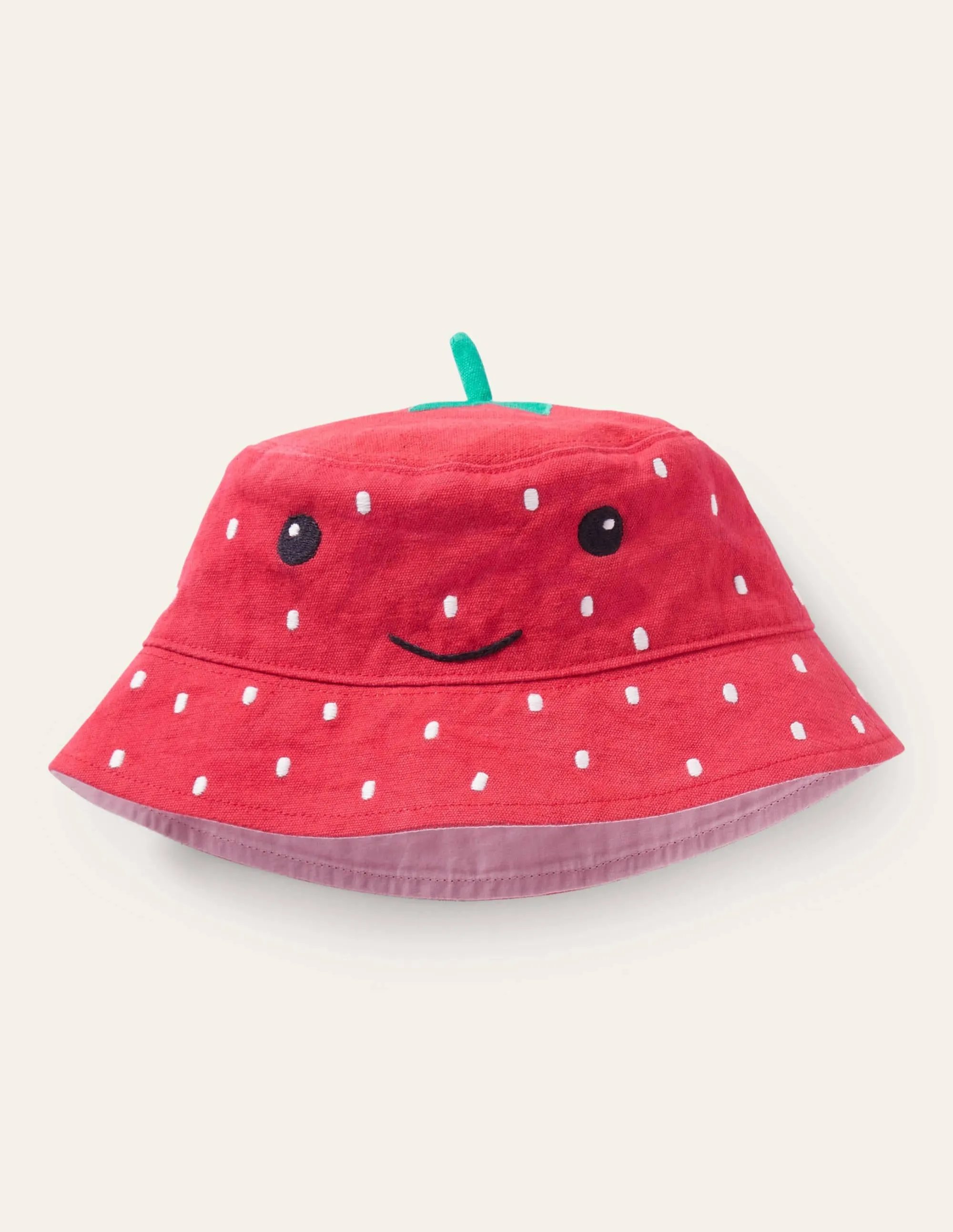 Novelty Bucket Hat-Strawberry