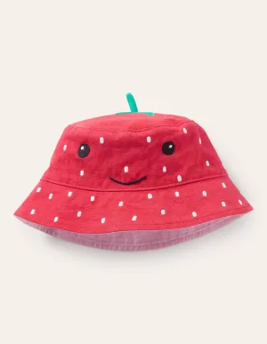 Novelty Bucket Hat-Strawberry