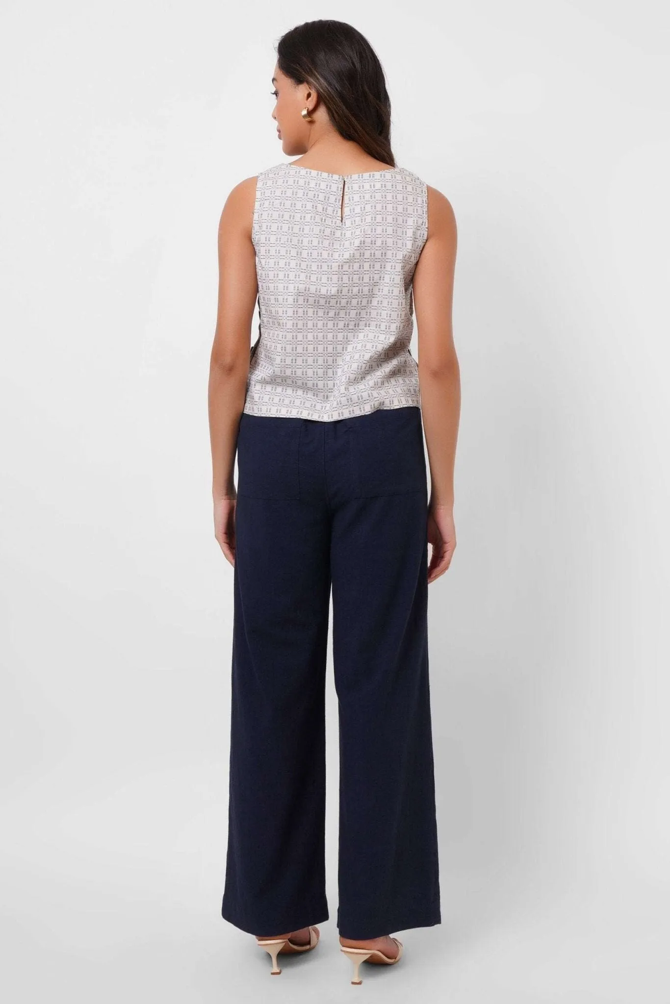 Office Wear Ivory Top With Side Buttons