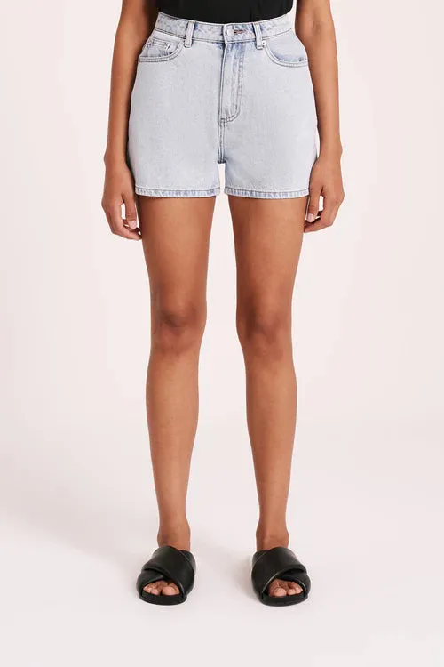 Organic Mom Short | Clear Blue