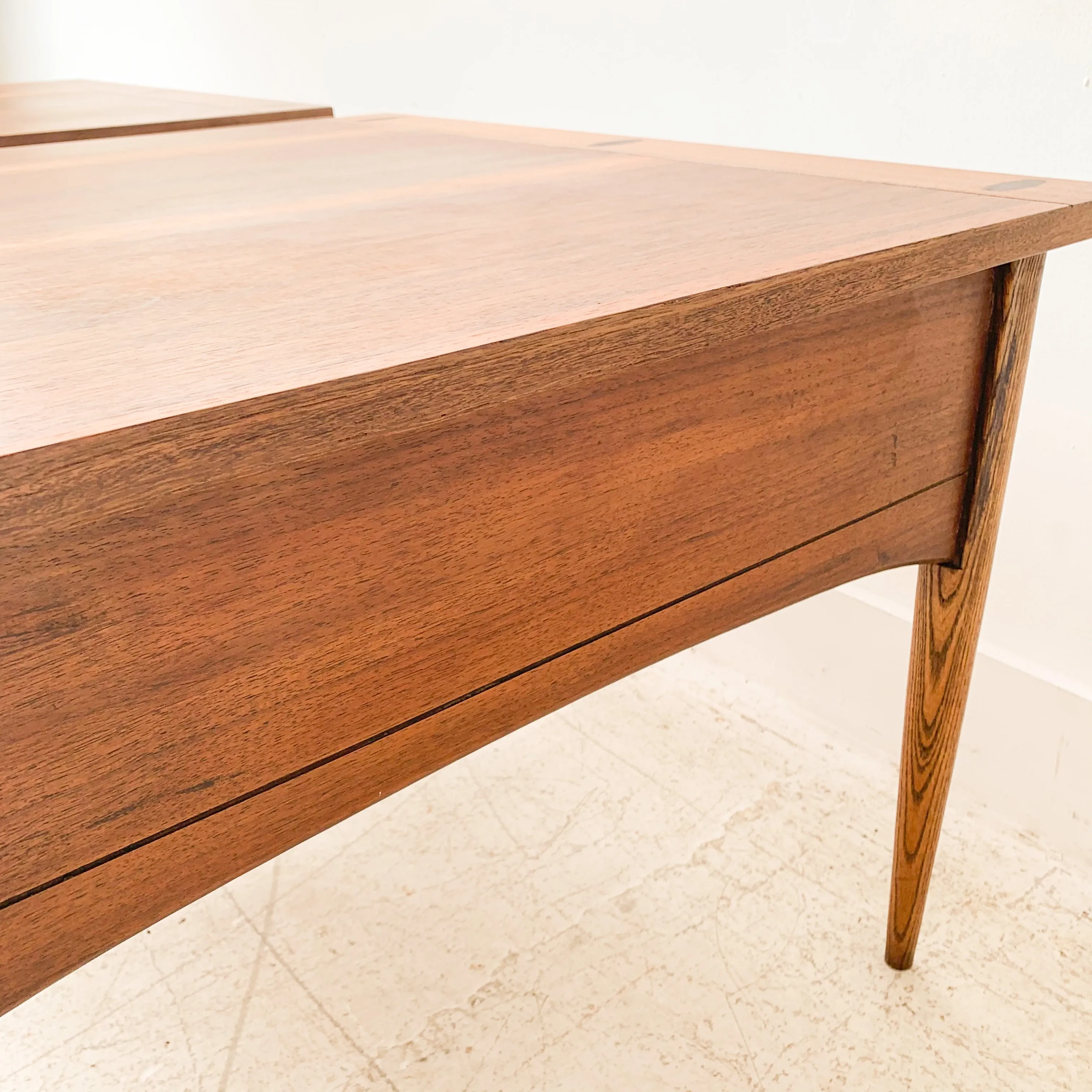 Pair of Mid Century Walnut End Tables by Bassett