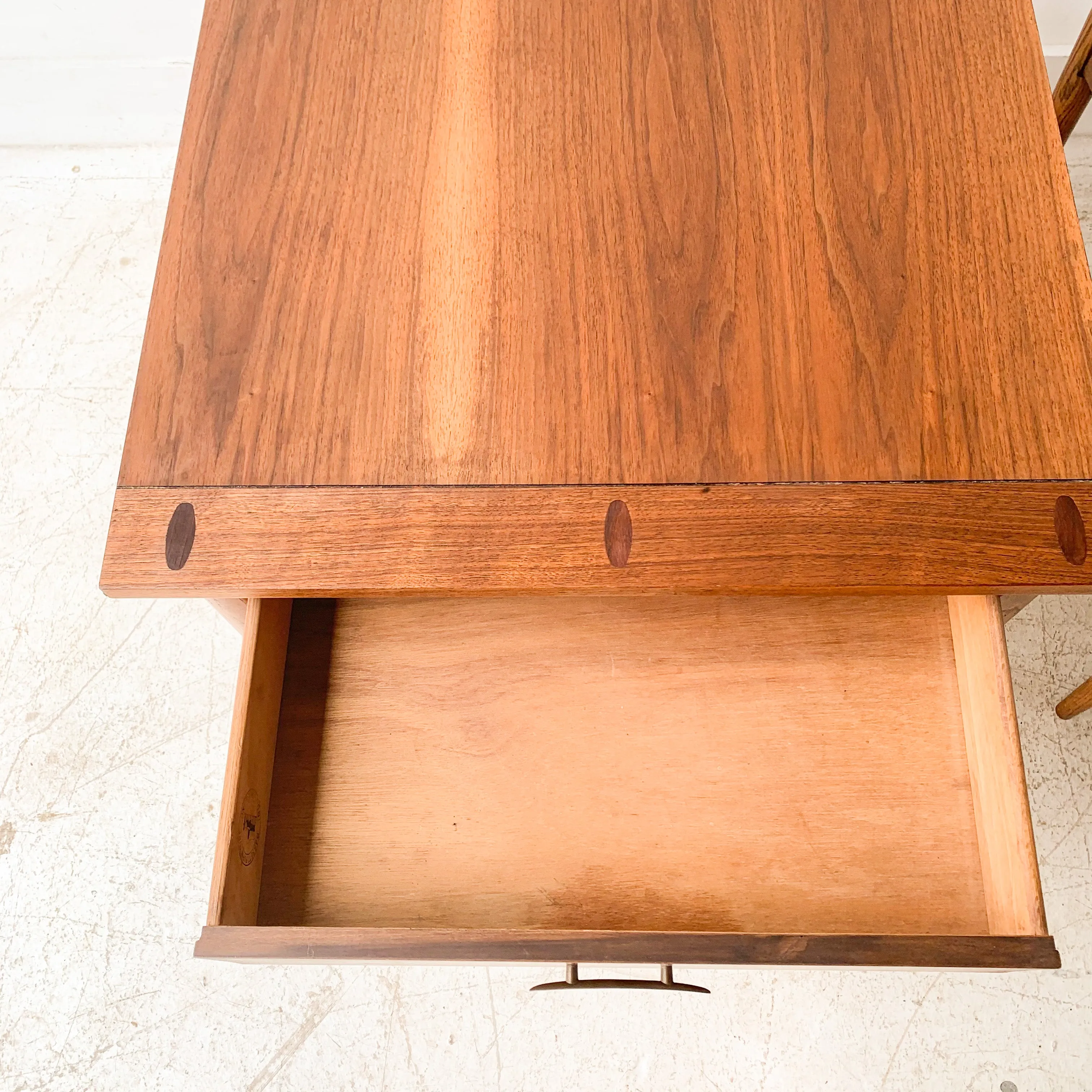Pair of Mid Century Walnut End Tables by Bassett