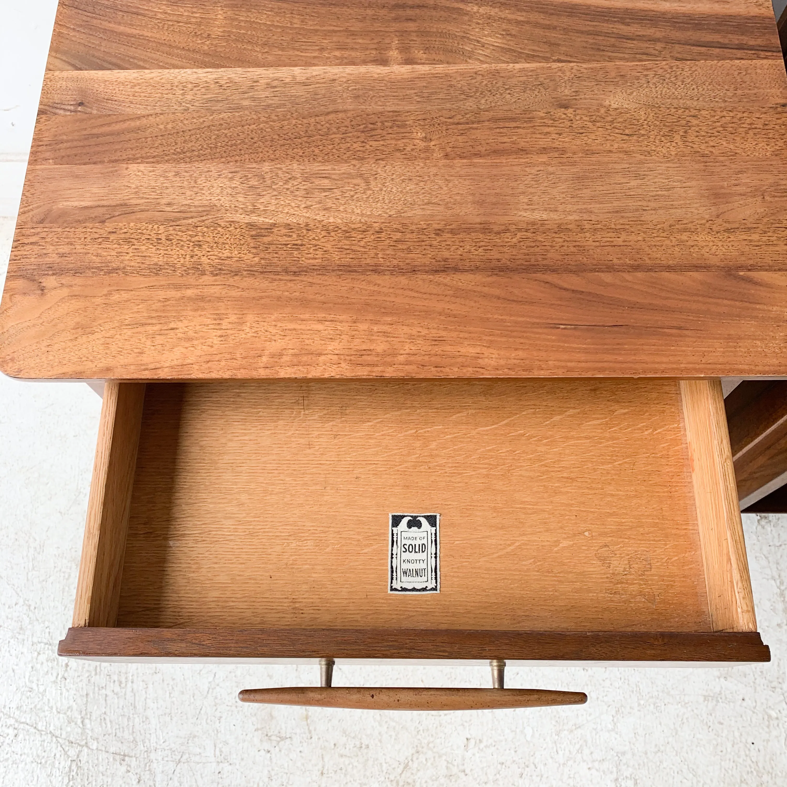 Pair of Solid Walnut Nightstands