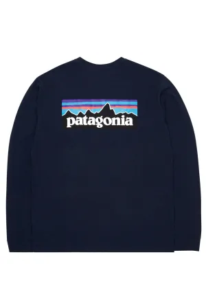 Patagonia P6 Logo Men's Long Sleeve Responsibili-Tee - Classic Navy