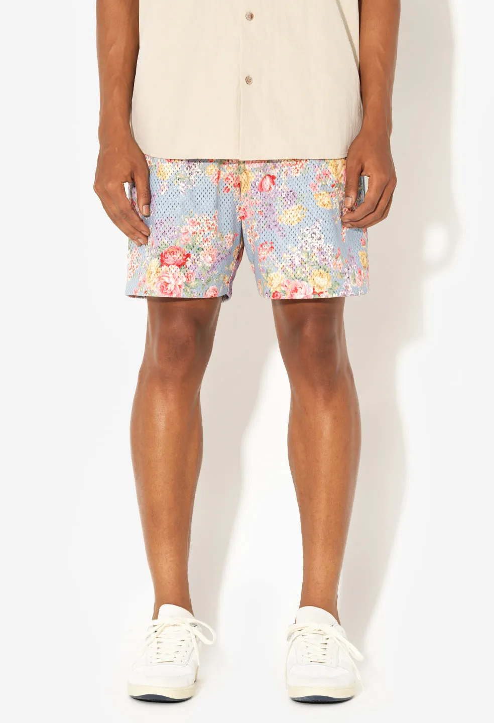 Practice Shorts / Blue Tuscan Floral
