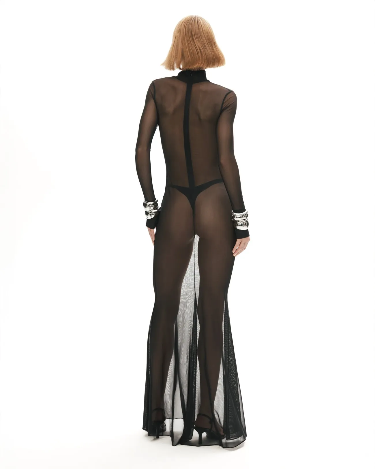 Sheer Scandal Tulle Black Dress