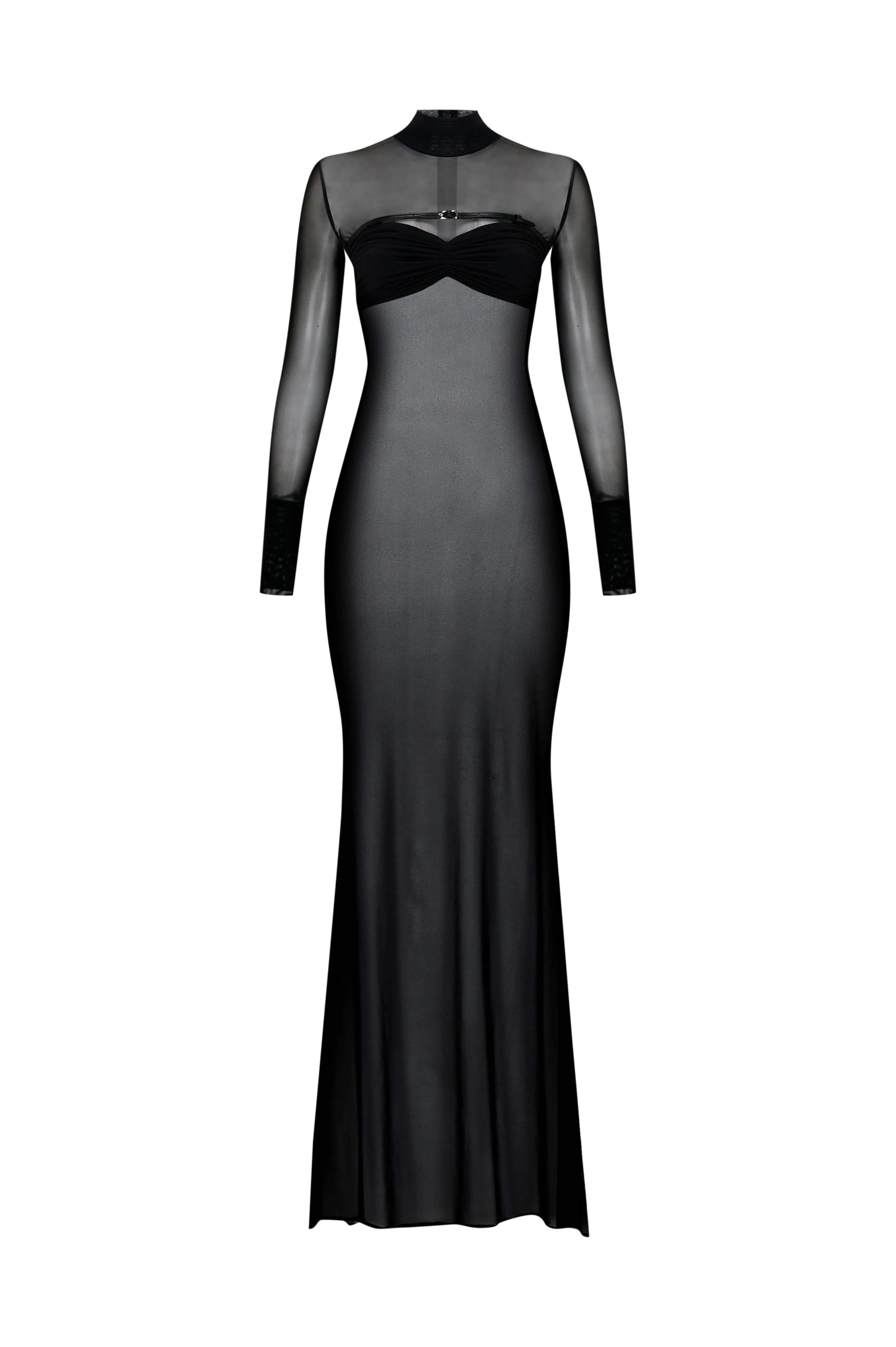 Sheer Scandal Tulle Black Dress