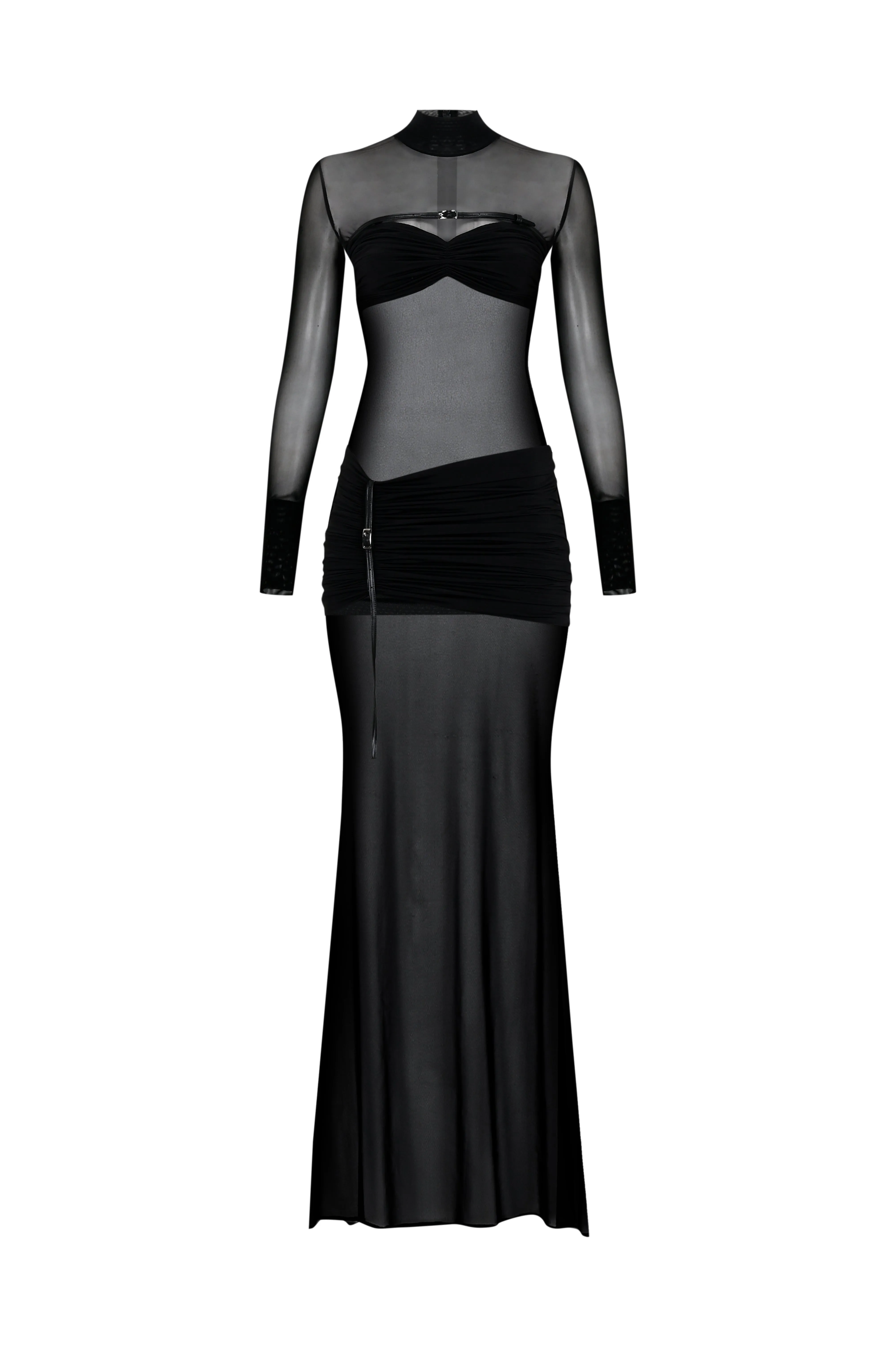 Sheer Scandal Tulle Black Dress