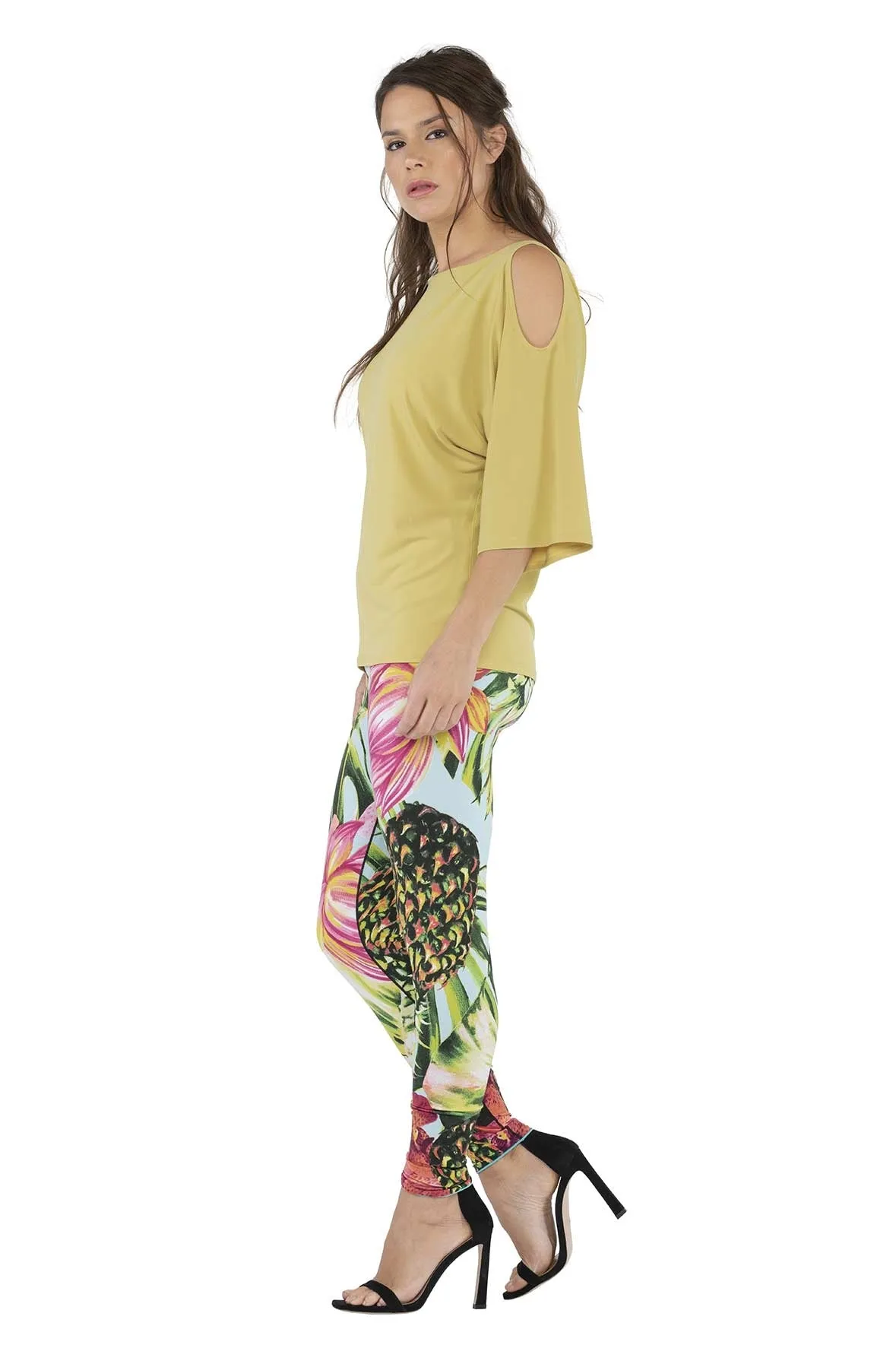 Solid Kimono SLV Cold Shoulder Easy Top