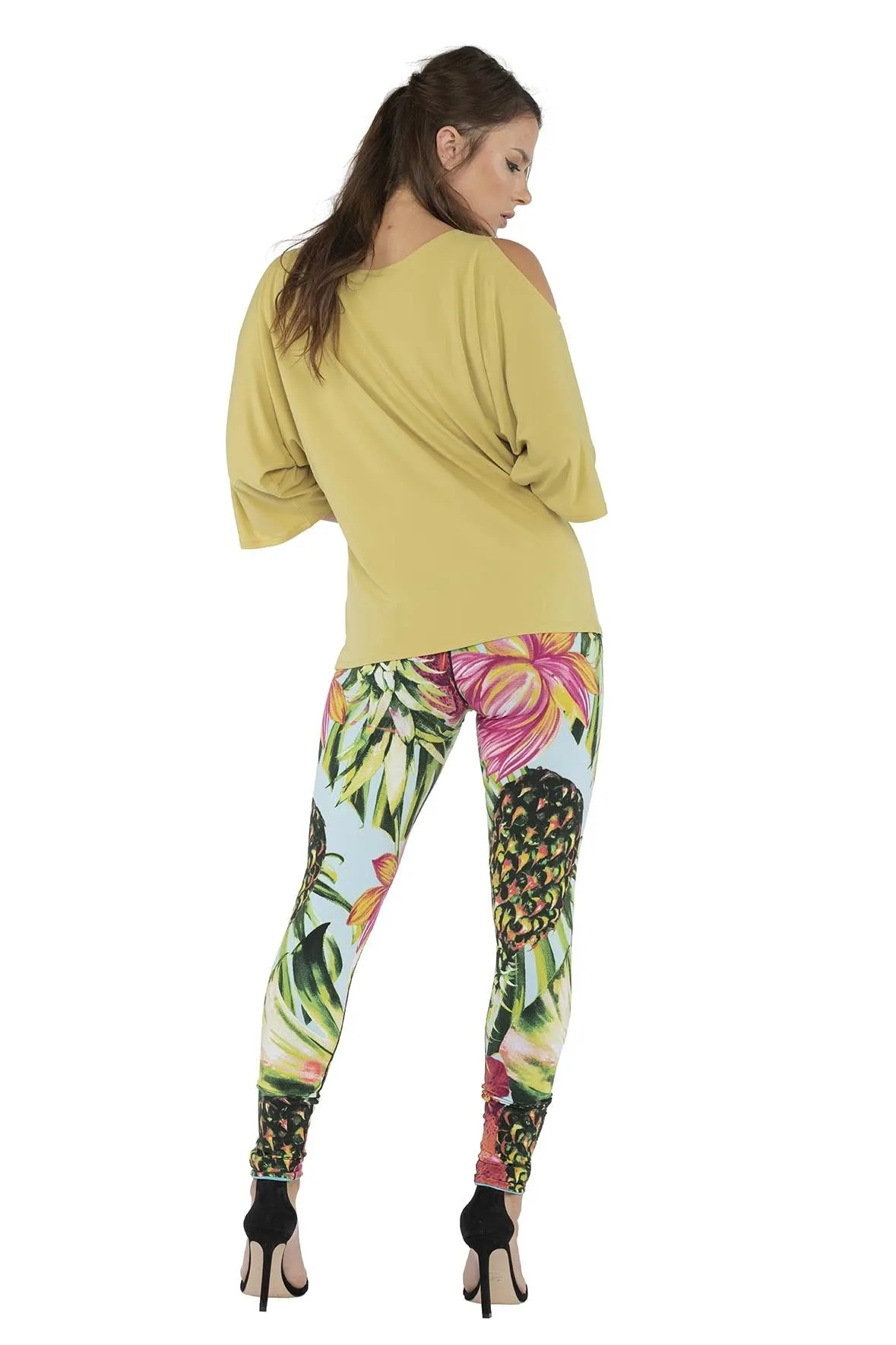 Solid Kimono SLV Cold Shoulder Easy Top