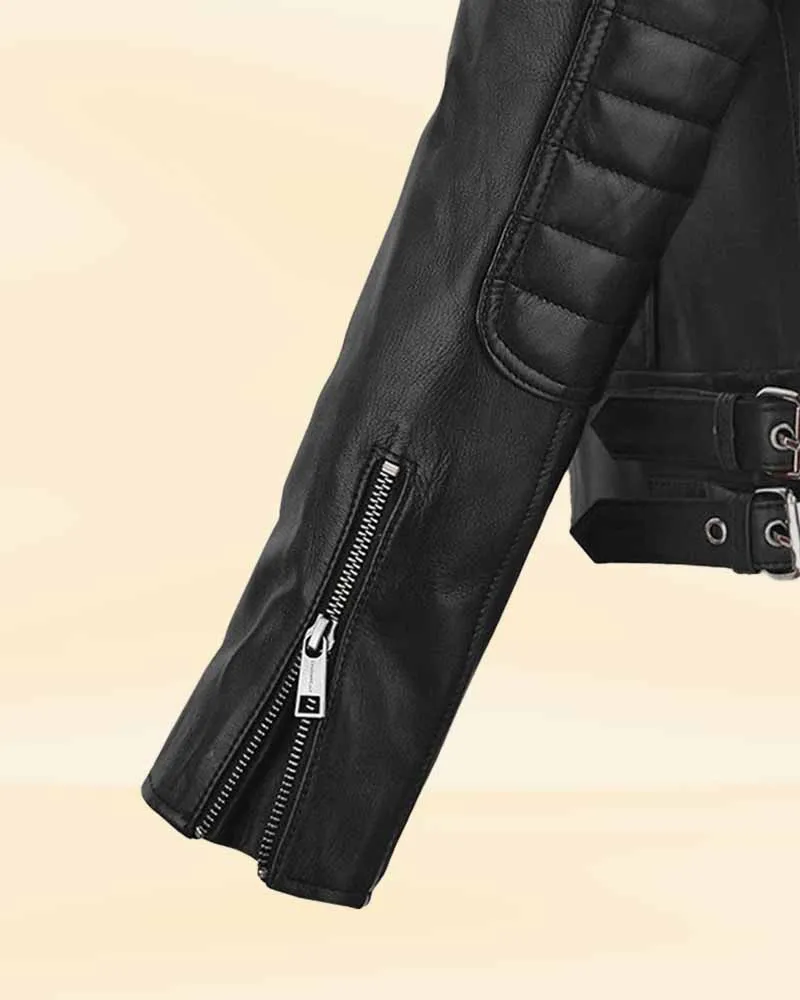 Stylish Black Leather Jacket Worn By Ronda Rousey | Ronda Rousey Stylish Black Leather Jacket