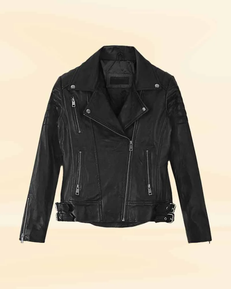 Stylish Black Leather Jacket Worn By Ronda Rousey | Ronda Rousey Stylish Black Leather Jacket