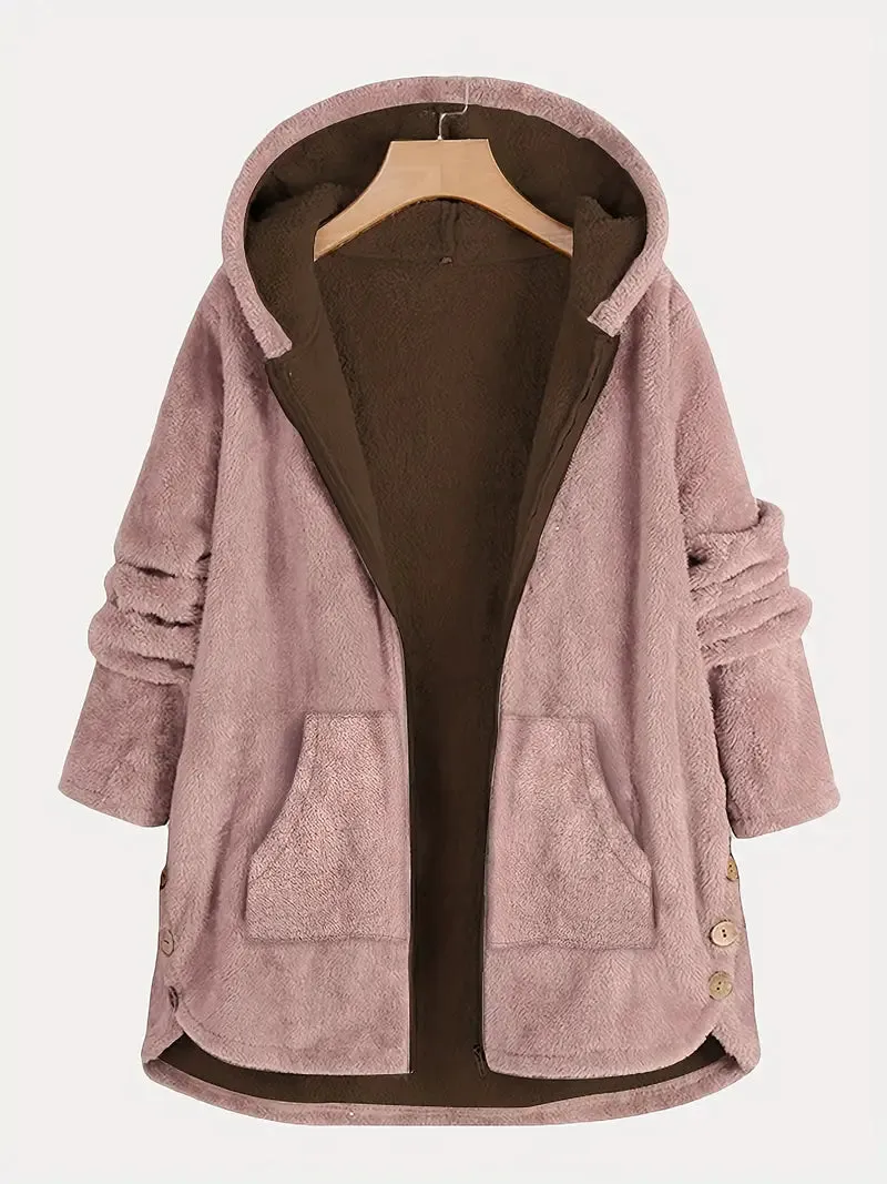 Teddyjas met capuchon - Open model, knus & warm