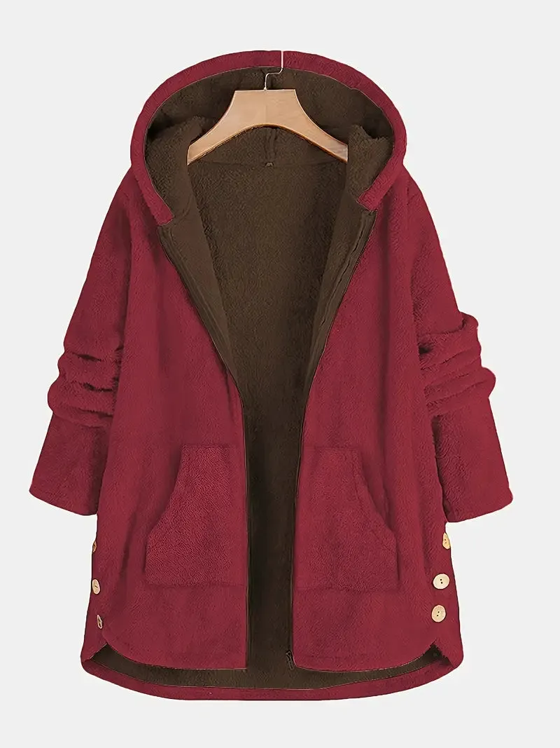 Teddyjas met capuchon - Open model, knus & warm